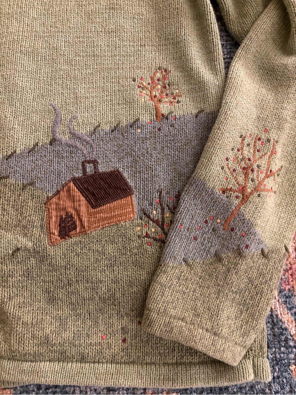 Women’s Vintage Christopher Banks Autumn Cottage Knit Cardigan - Picture 5 of 8